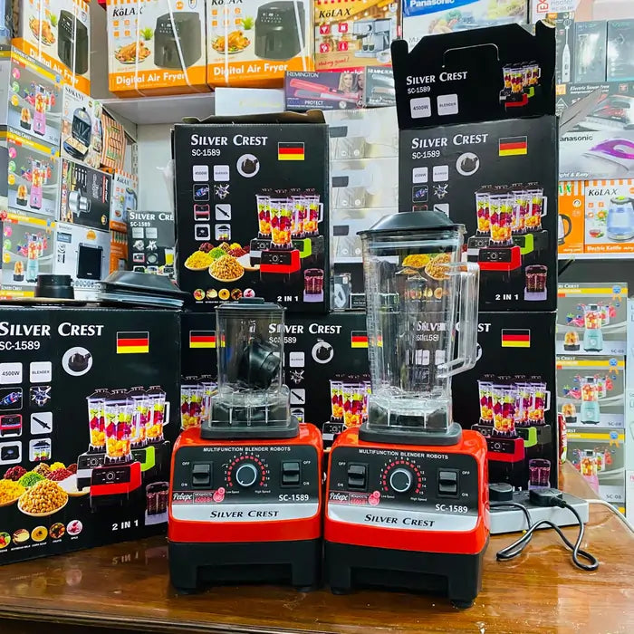 Silver Crest SC-1589 2-in-1 Heavy Duty Blender & Grinder – Blend Anything in Seconds