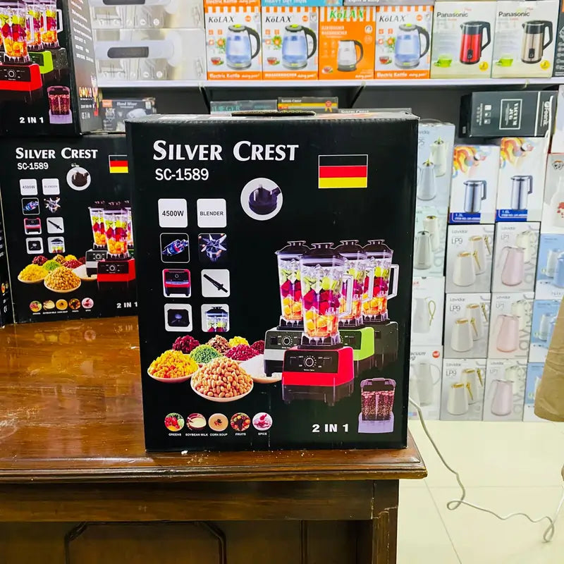 Silver Crest SC-1589 2-in-1 Heavy Duty Blender & Grinder – Blend Anything in Seconds